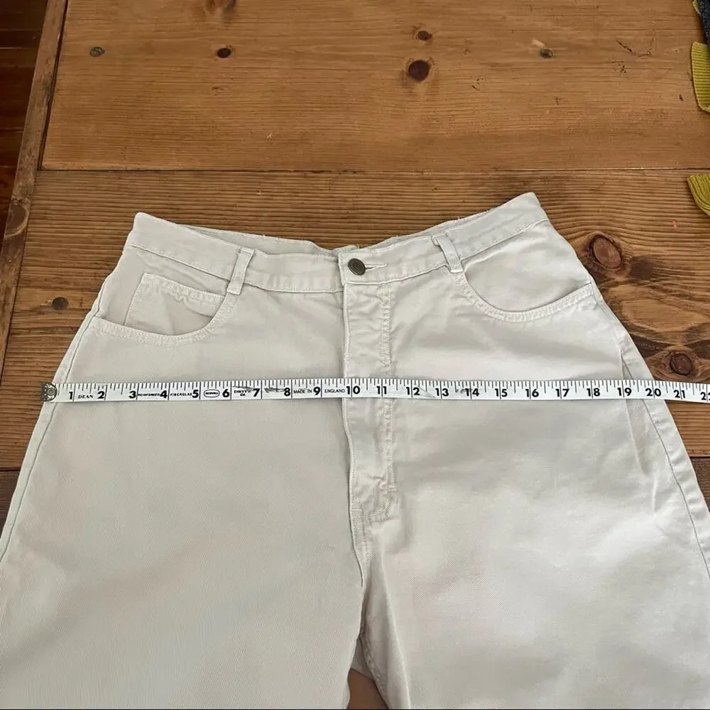 Vintage Oscar de la Renta High Waist Shorts Denim Tan
